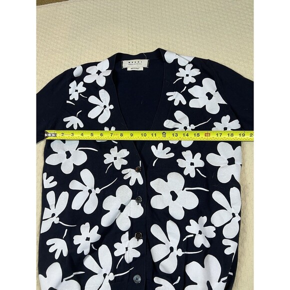 Marni Floral Cardigan Summer Edition 2014 1/2 Sleeve | Navy White | EU 40 US M - Picture 13 of 13
